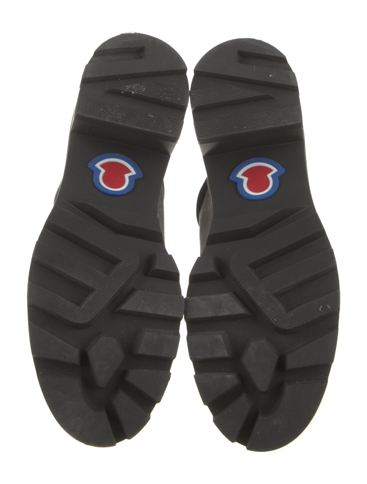 Moncler Leather Colorblock Pattern Combat Boots