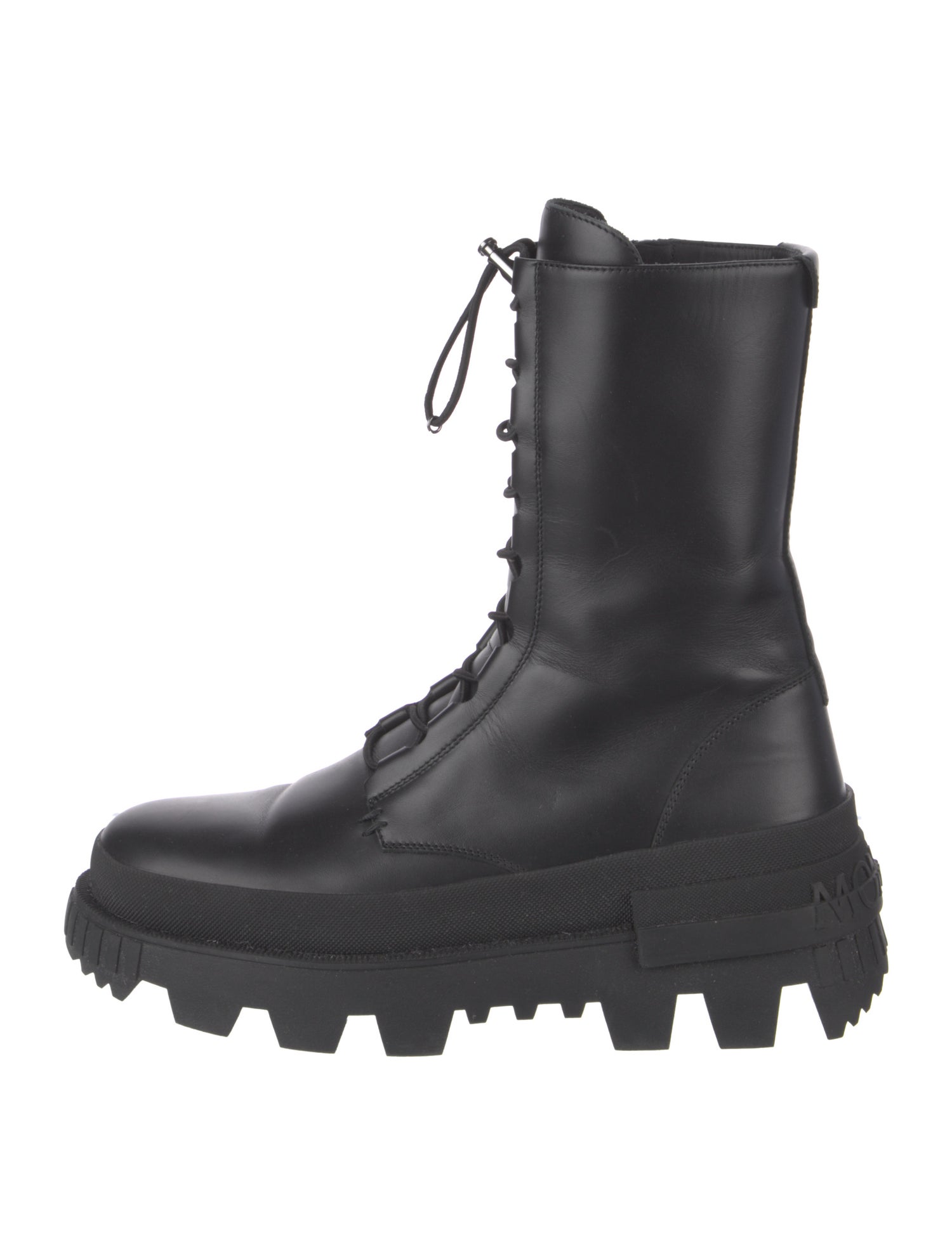 Moncler Leather Combat Boots