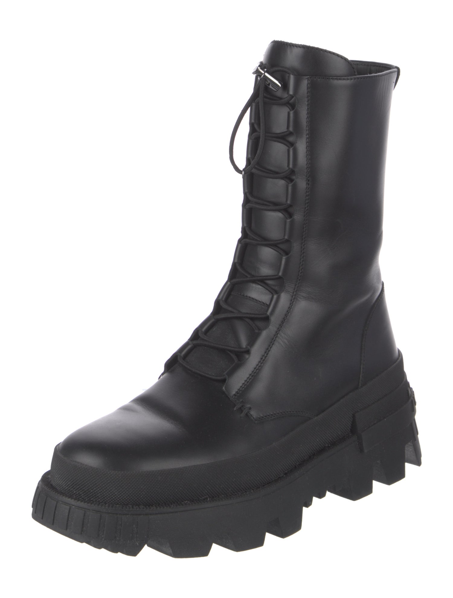 Moncler Leather Combat Boots