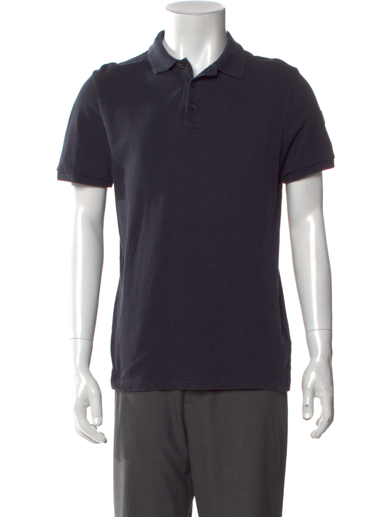 Moncler V-Neck Short Sleeve Polo Shirt