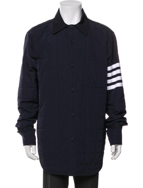 Thom Browne Signature Logo Striped Puffer Coat