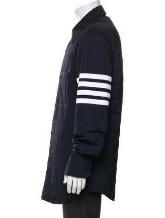 Thom Browne Signature Logo Striped Puffer Coat