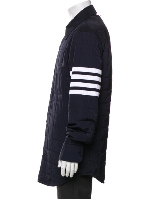 Thom Browne Signature Logo Striped Puffer Coat