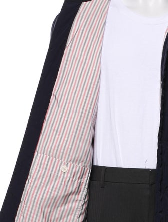 Thom Browne Signature Logo Striped Puffer Coat