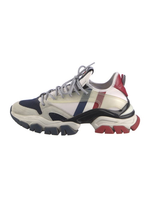 Moncler Leather Colorblock Pattern Athletic Sneakers