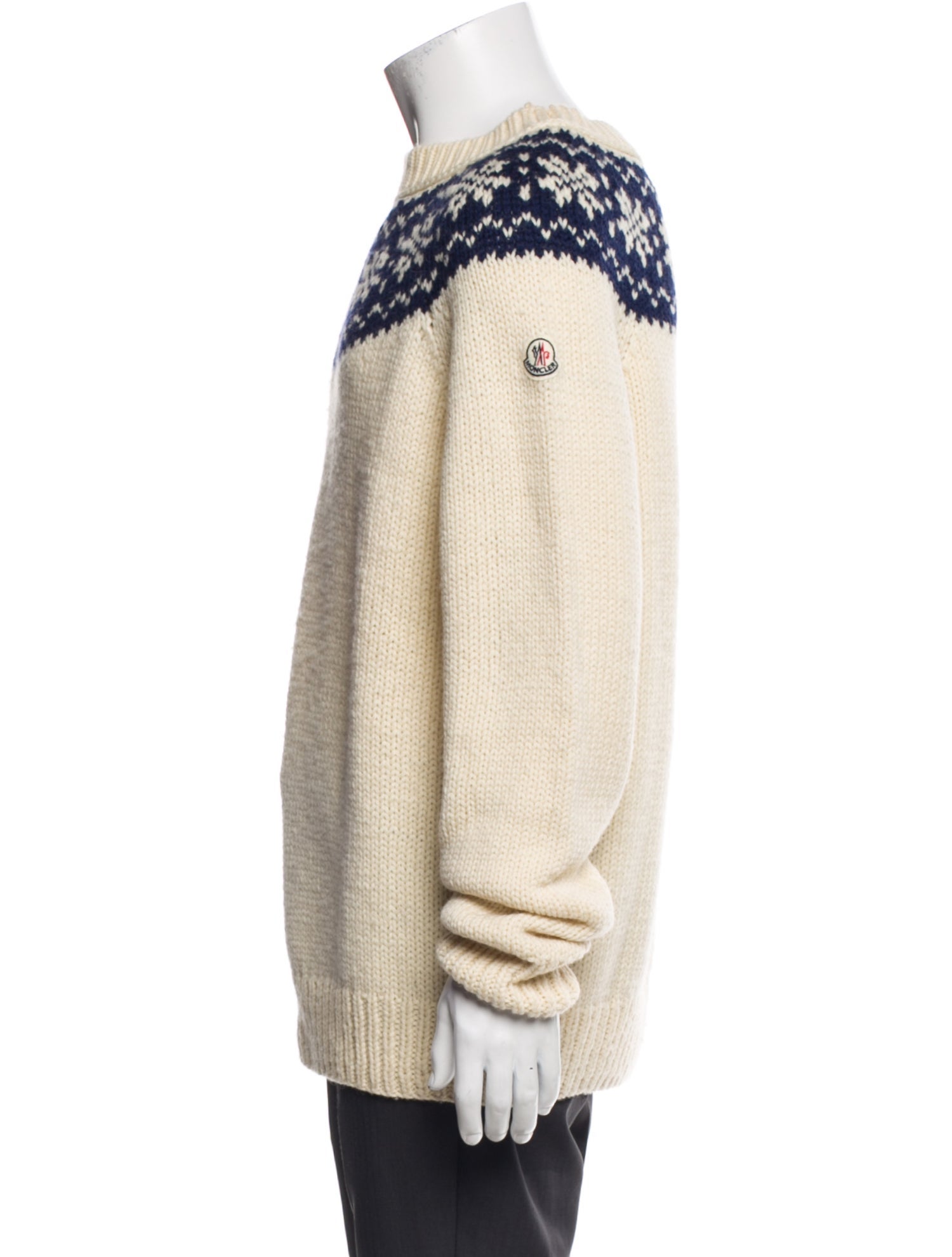 Moncler Virgin Wool Graphic Print Pullover