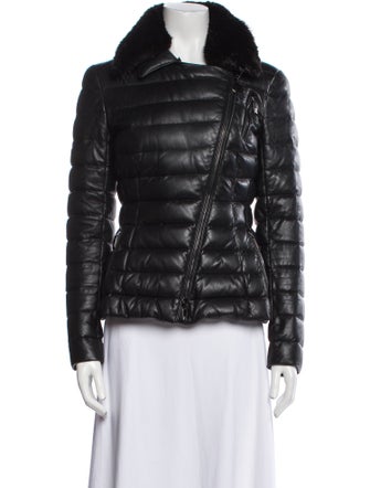 Moncler Leather Down Jacket