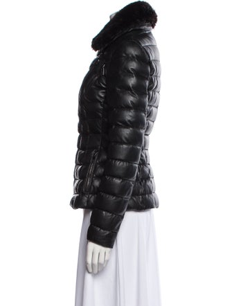 Moncler Leather Down Jacket