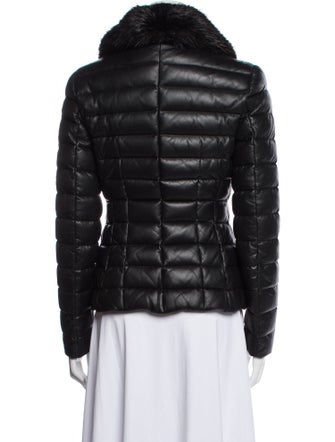 Moncler Leather Down Jacket