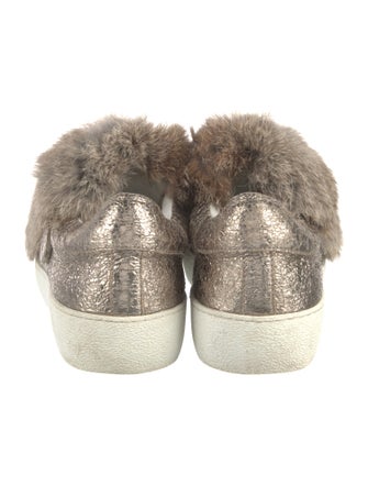 Moncler Leather Colorblock Pattern Sneakers