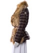 Moncler Nylon Animal Print Fur Jacket