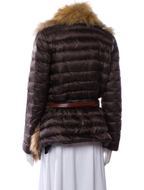 Moncler Nylon Animal Print Fur Jacket
