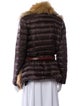 Moncler Nylon Animal Print Fur Jacket