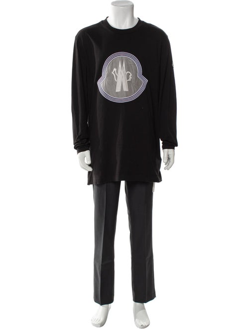 Moncler Graphic Print Scoop Neck Henley