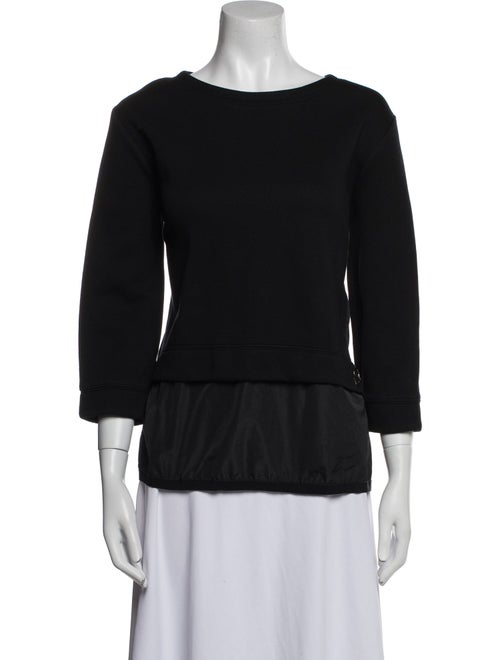 Moncler Bateau Neckline Three-Quarter Sleeve Top