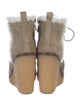 Moncler Suede Fur Trim Lace-Up Boots