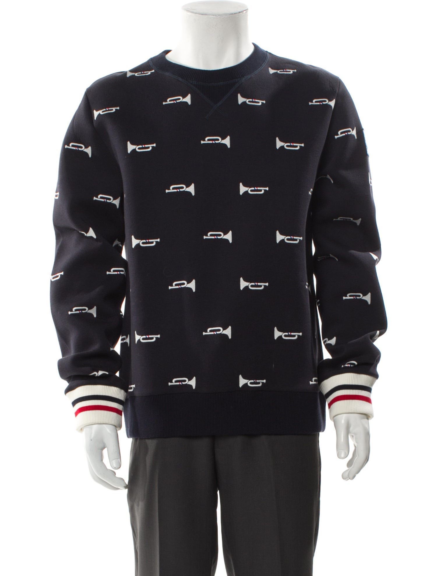 Moncler Printed Crew Neck Sweatshirt
