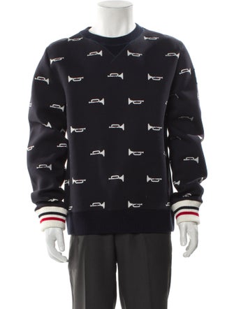 Moncler Printed Crew Neck Sweatshirt