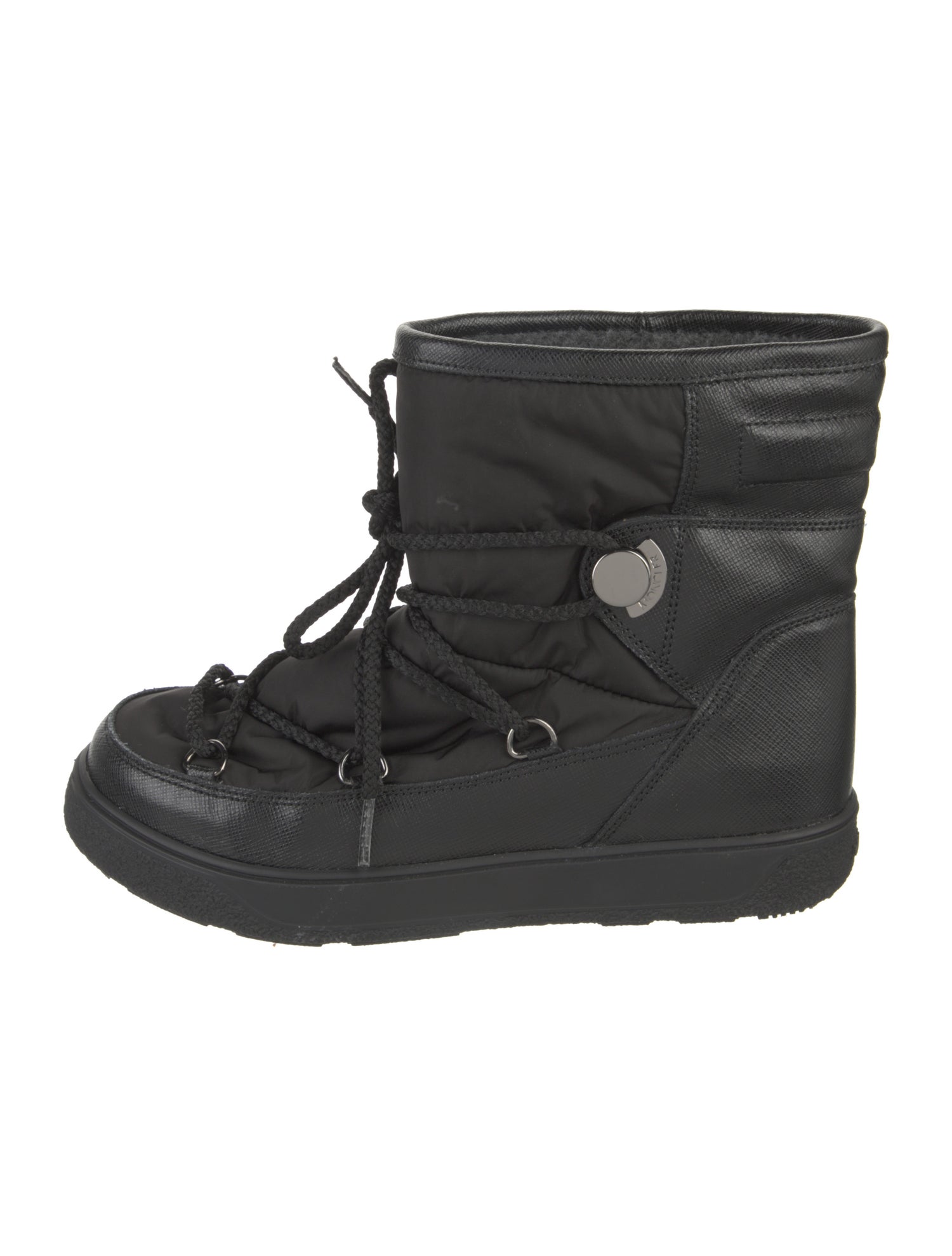 Moncler Leather Lace-Up Boots