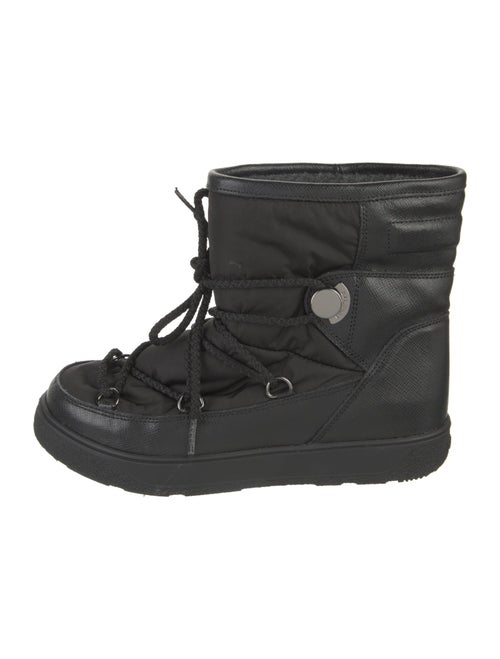 Moncler Leather Lace-Up Boots
