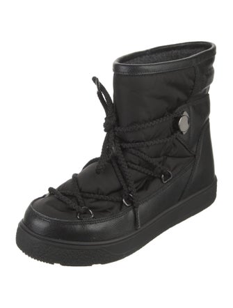 Moncler Leather Lace-Up Boots