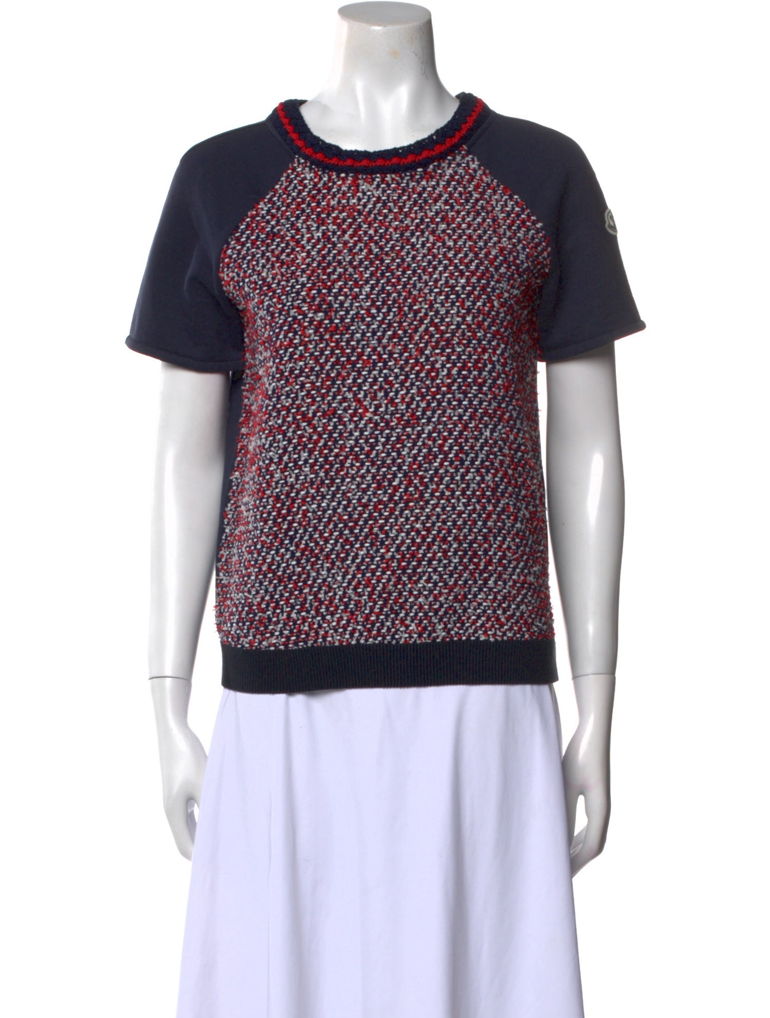 Moncler 2022 Tweed Pattern T-Shirt