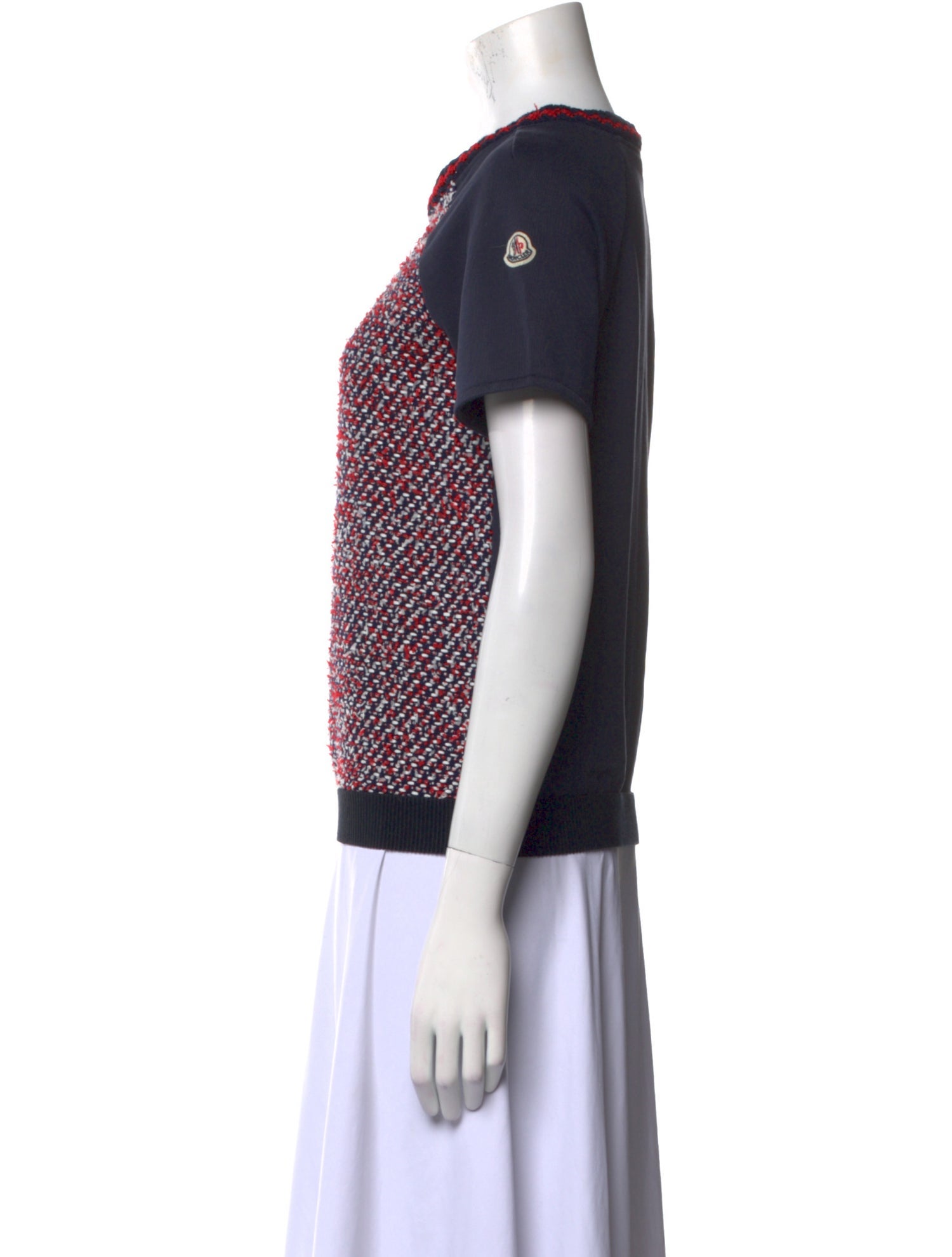 Moncler 2022 Tweed Pattern T-Shirt