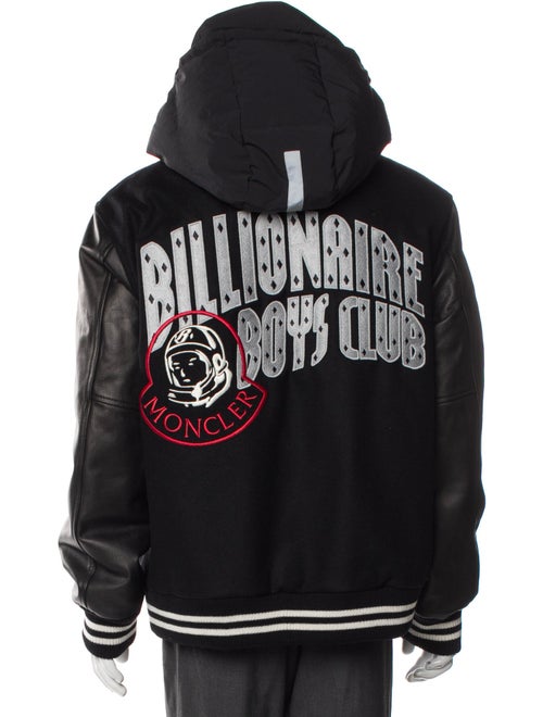 Moncler Signature Logo Striped Puffer Coat