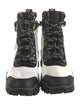 Moncler Patent Leather Colorblock Pattern Combat Boots