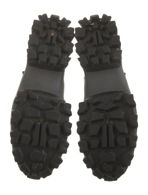 Moncler Patent Leather Colorblock Pattern Combat Boots