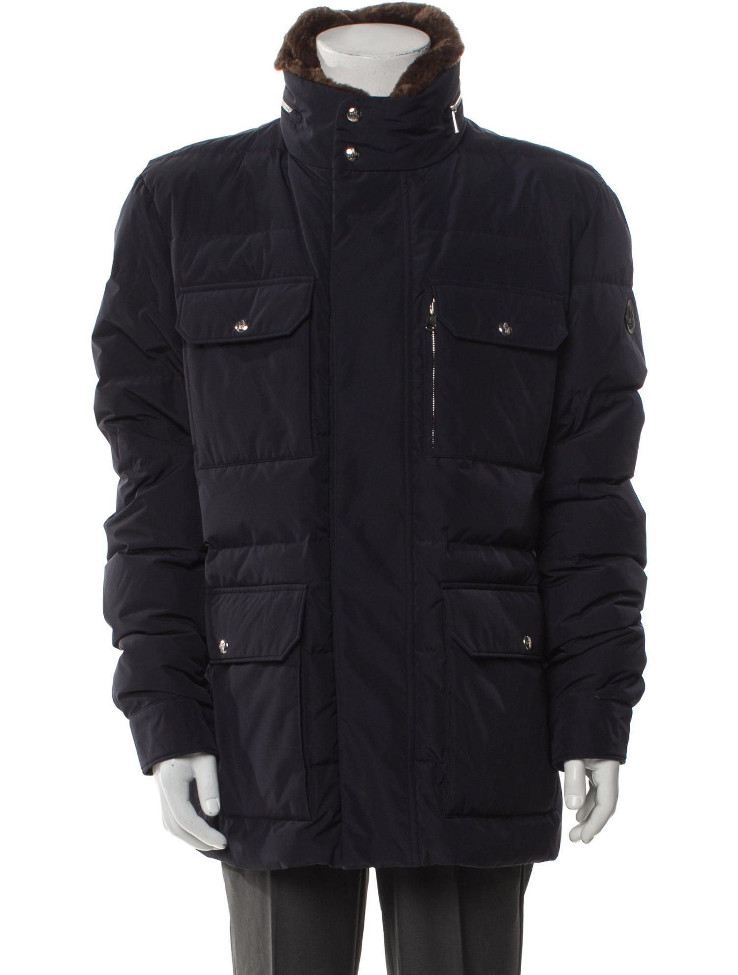 Moncler Quilted Pattern Puffer Coat