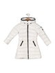 Moncler toddler girls' white and black puffer jacket