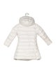 Moncler toddler girls' white and black puffer jacket