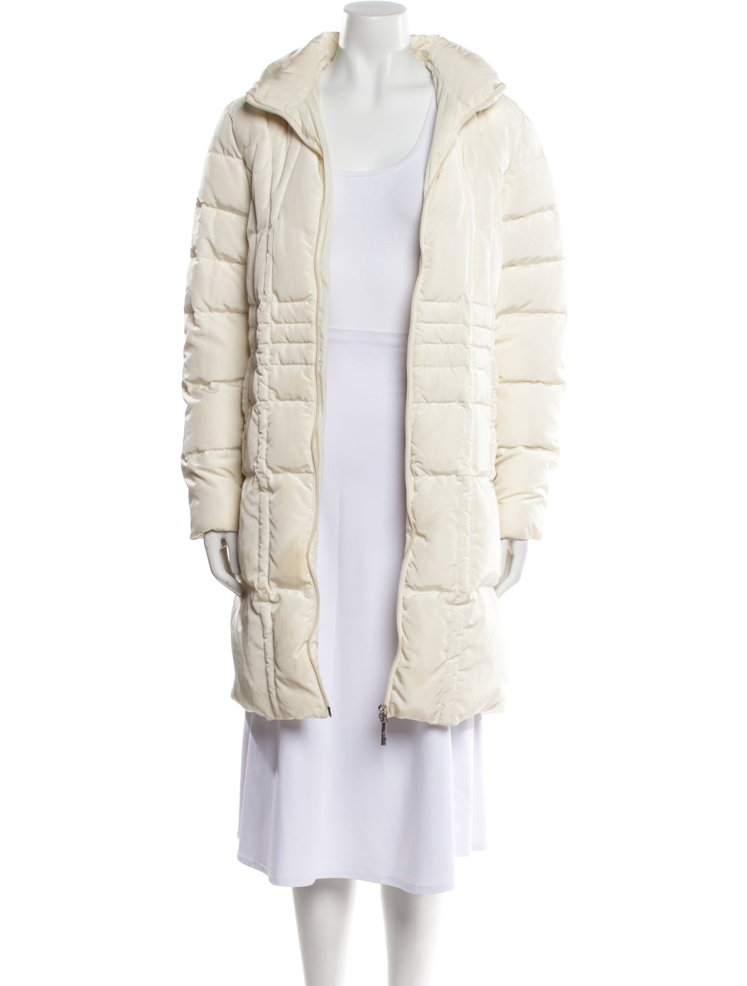 Moncler Down Faux Fur Coat