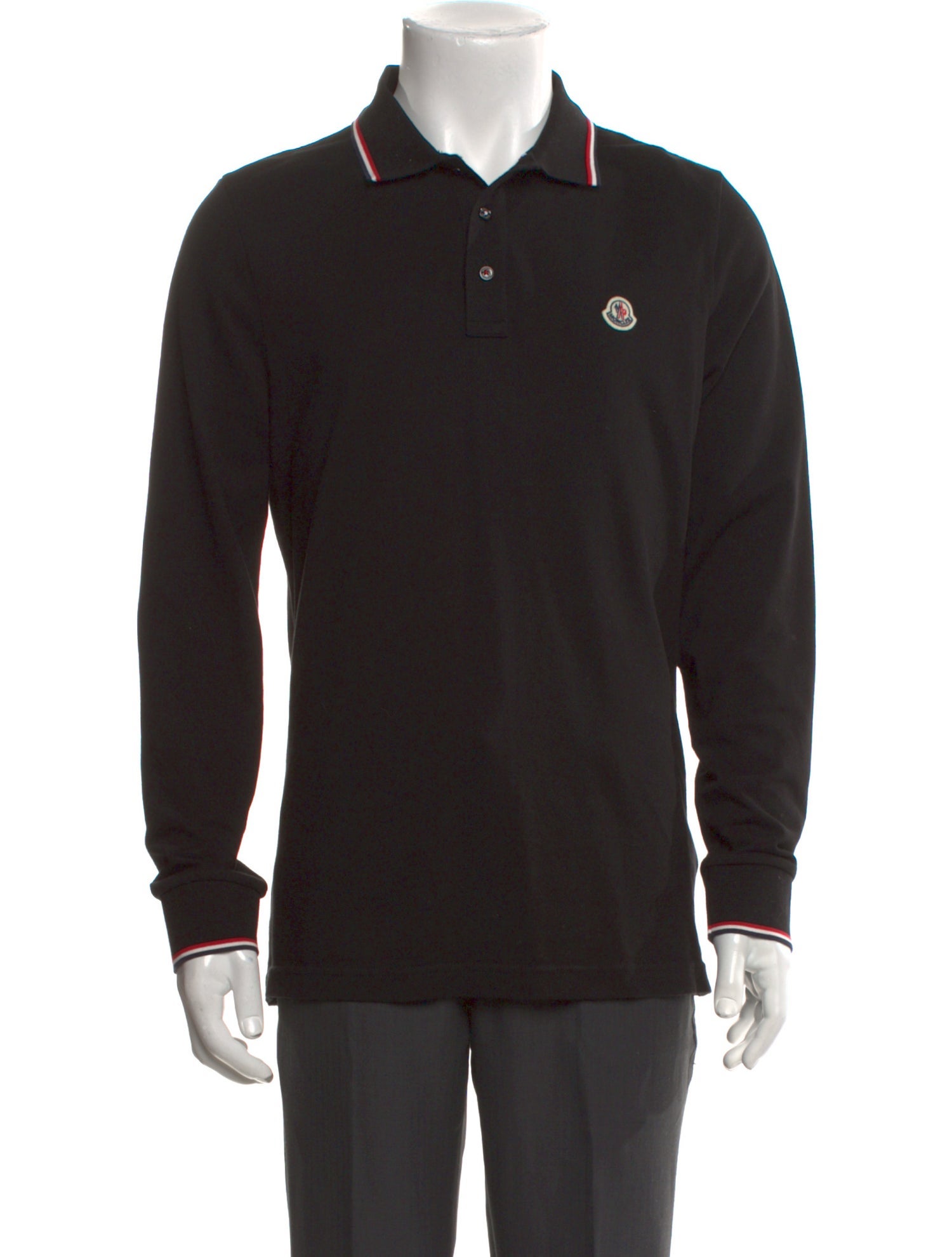Moncler Collar Long Sleeve Polo Shirt