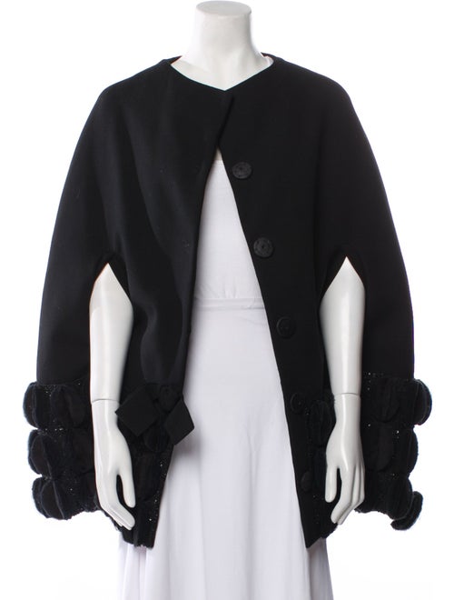 Moncler Gamme Rouge Virgin Wool Cape