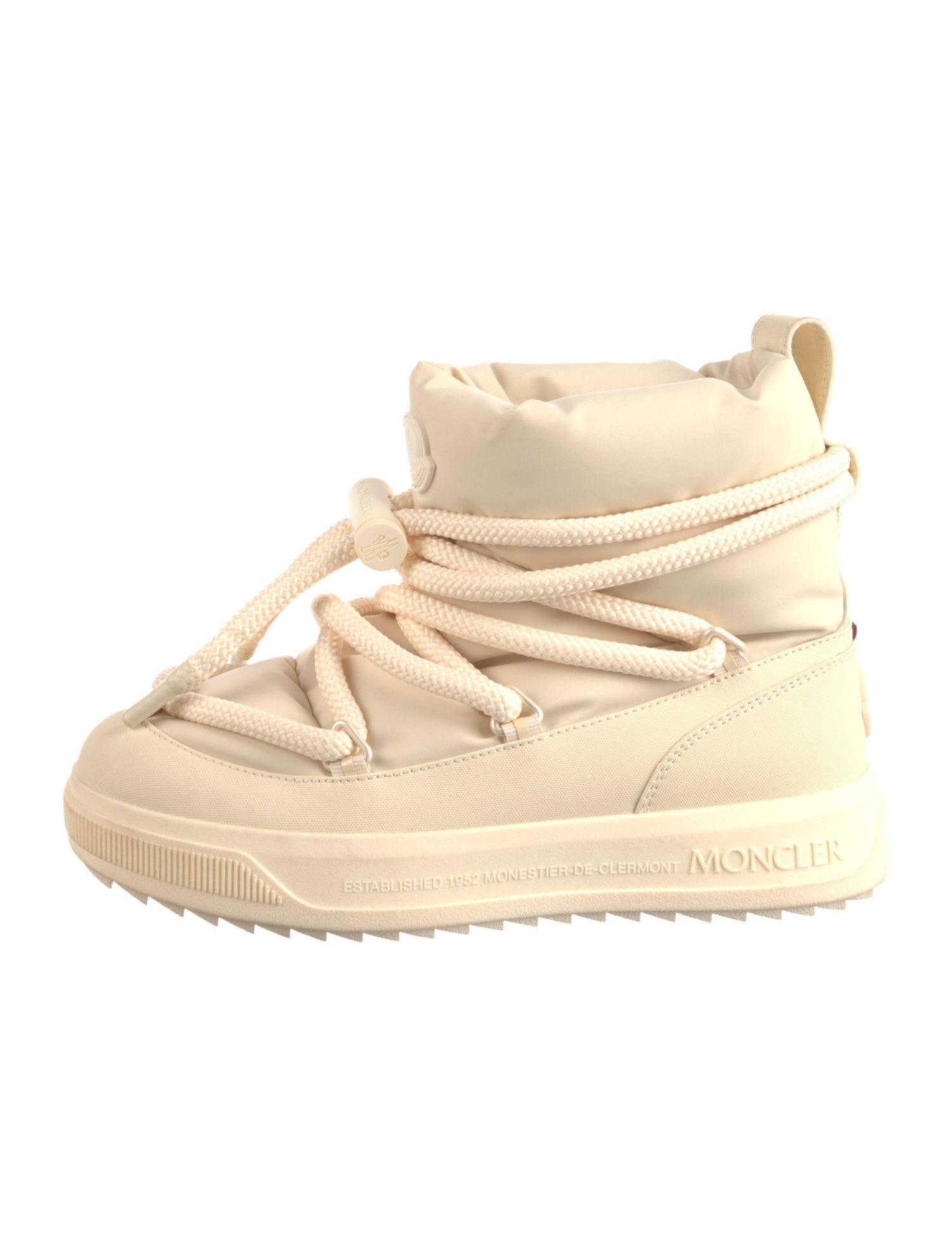 Moncler Leather Lace-Up Boots