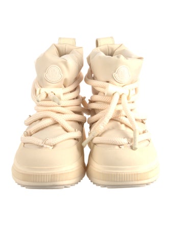 Moncler Leather Lace-Up Boots