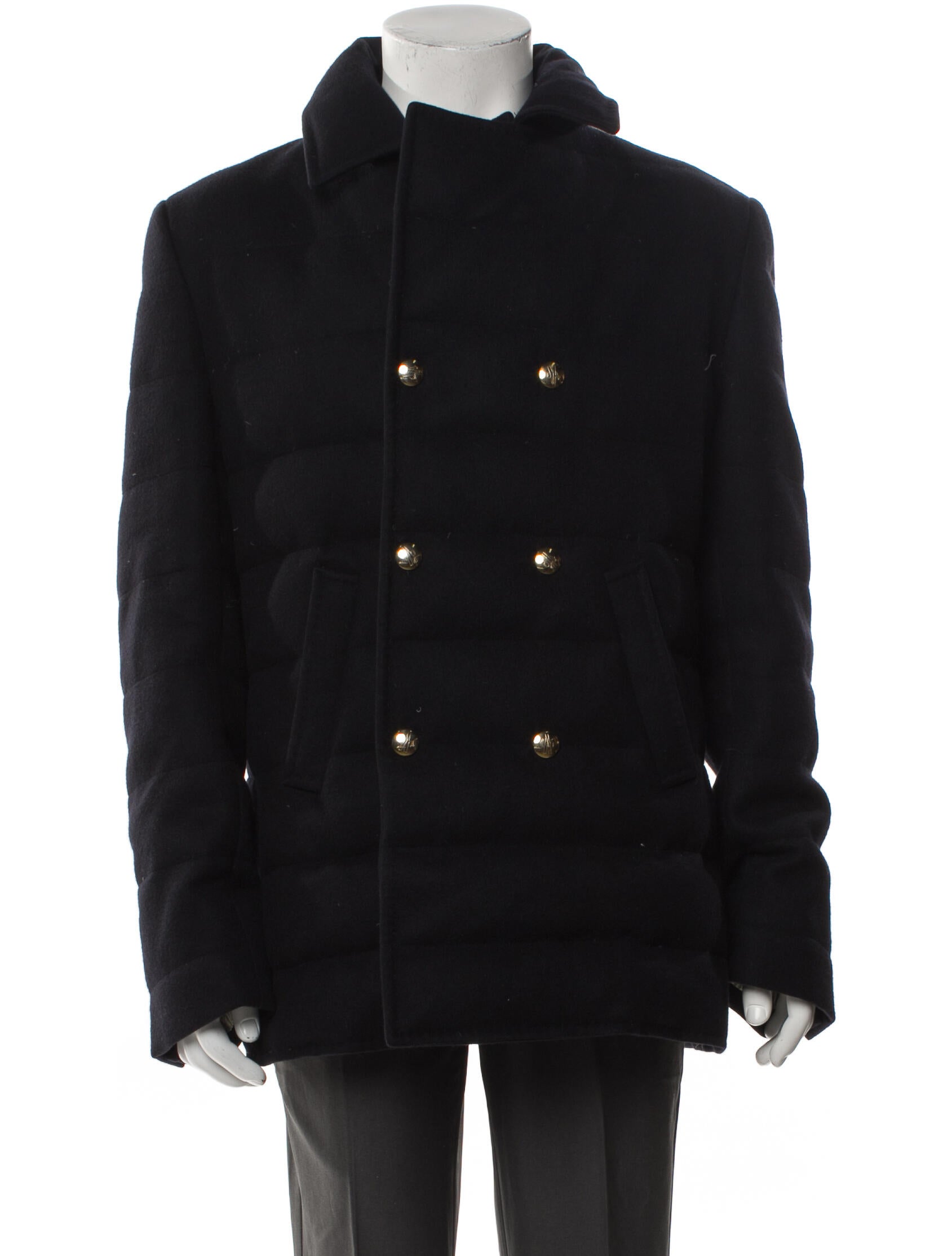 Moncler Gamme Bleu Cashmere Puffer Coat