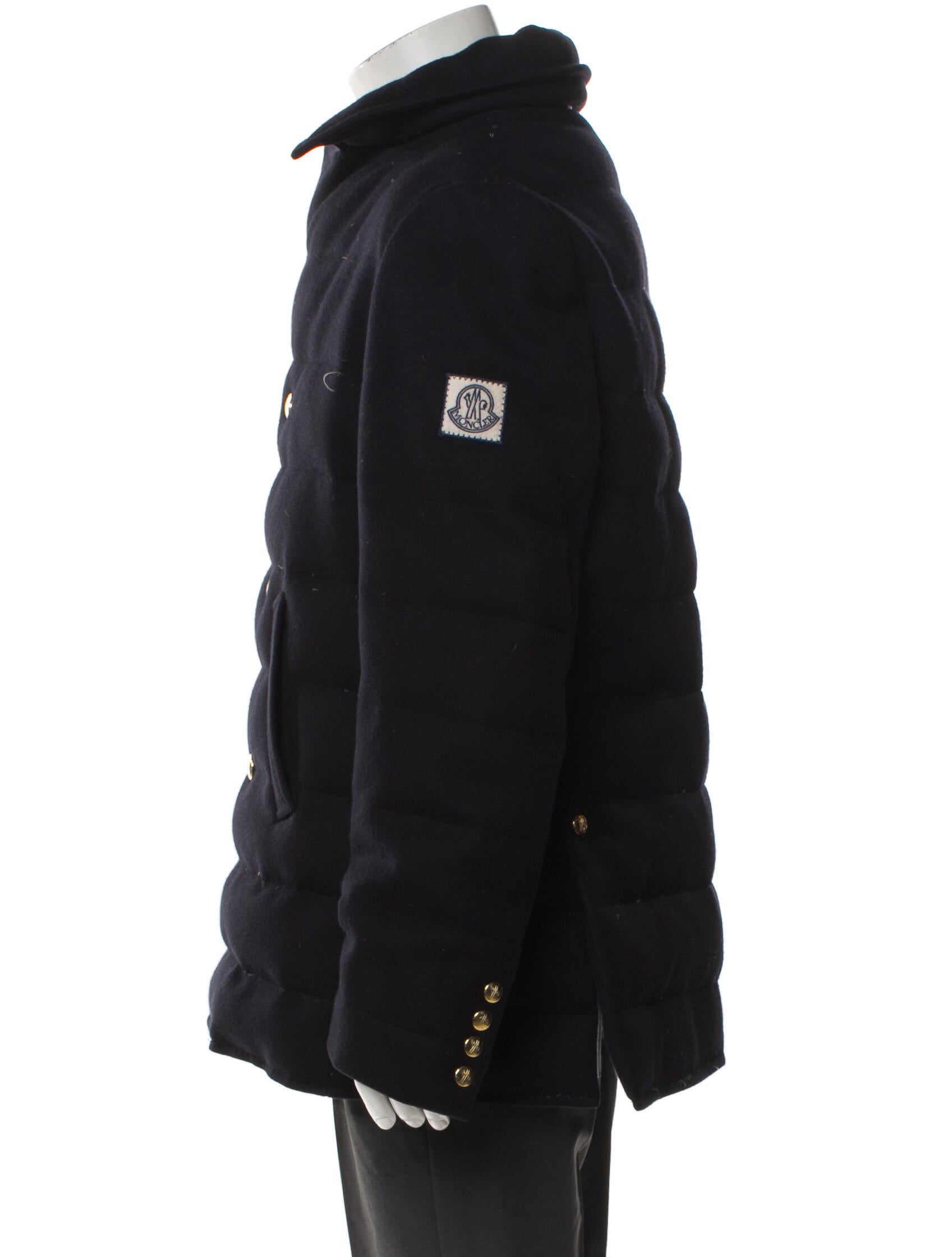 Moncler Gamme Bleu Cashmere Puffer Coat