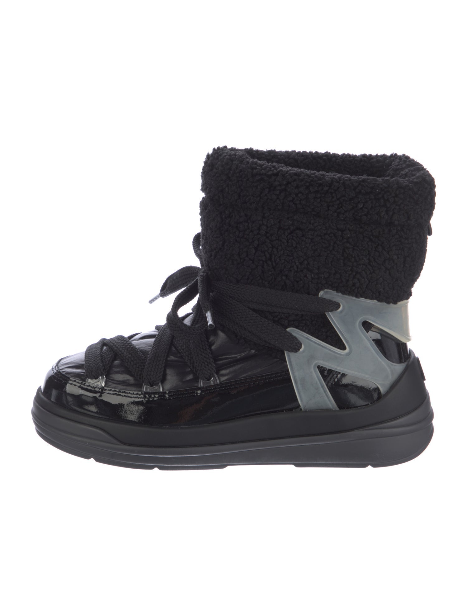 Moncler Nylon Lace-Up Boots