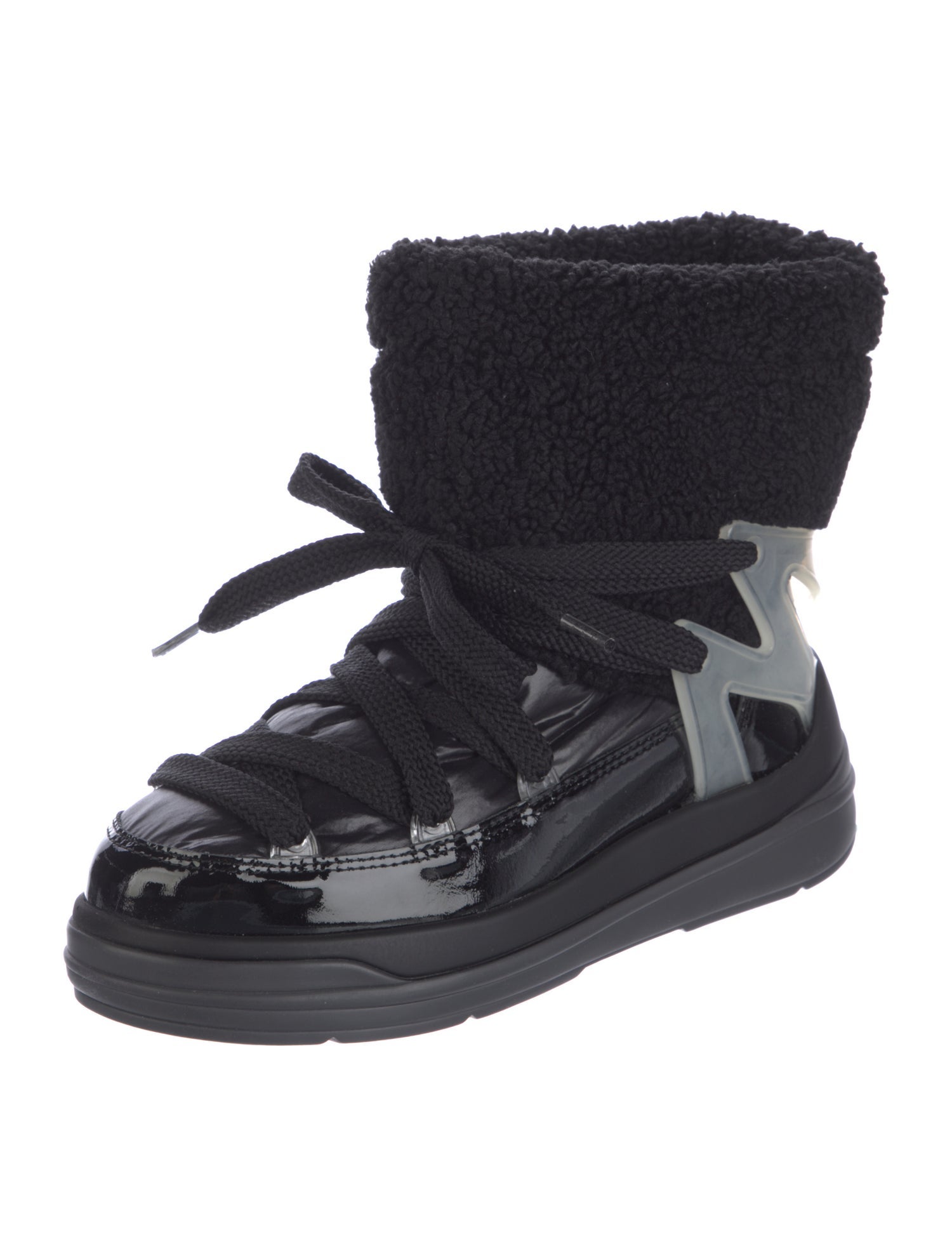 Moncler Nylon Lace-Up Boots