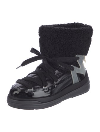 Moncler Nylon Lace-Up Boots