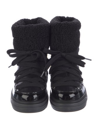 Moncler Nylon Lace-Up Boots