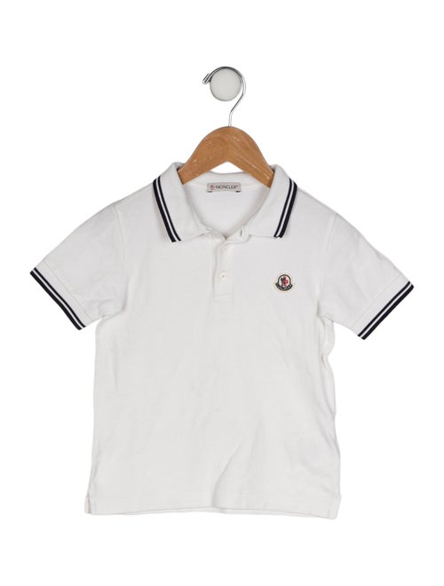 Moncler Boys' Patterned Short Sleeve Polo Shirt