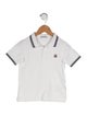 Moncler Boys' Patterned Short Sleeve Polo Shirt
