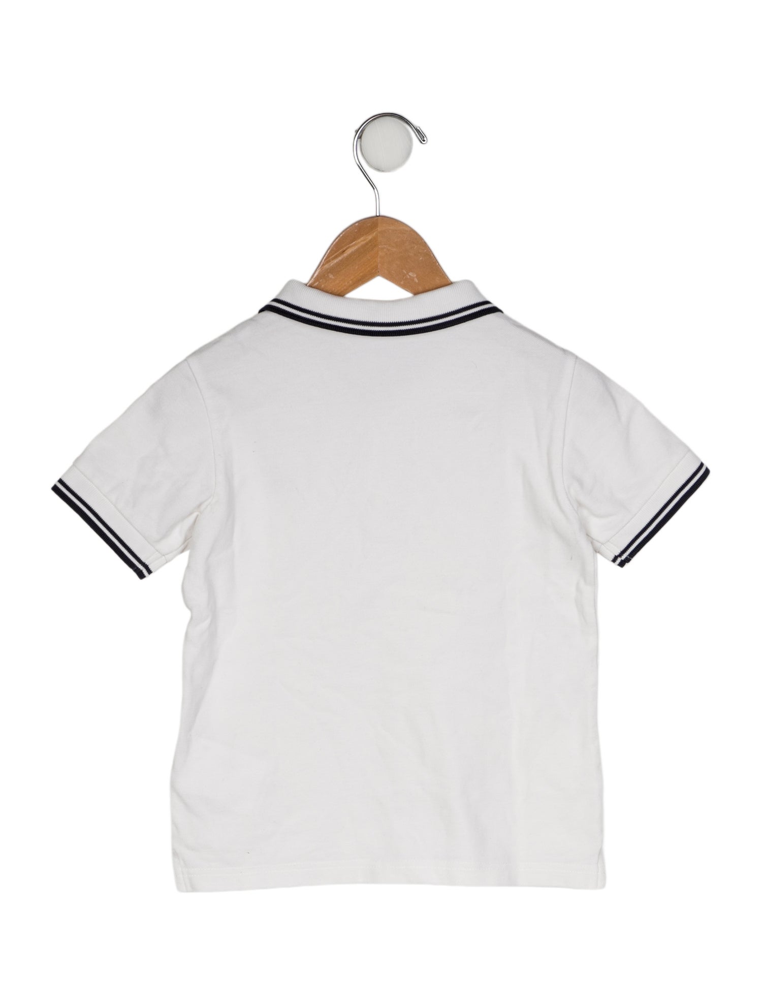 Moncler Boys' Patterned Short Sleeve Polo Shirt