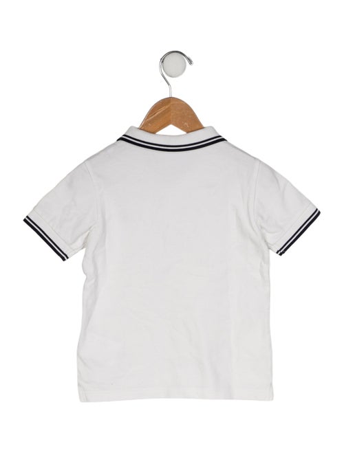 Moncler Boys' Patterned Short Sleeve Polo Shirt