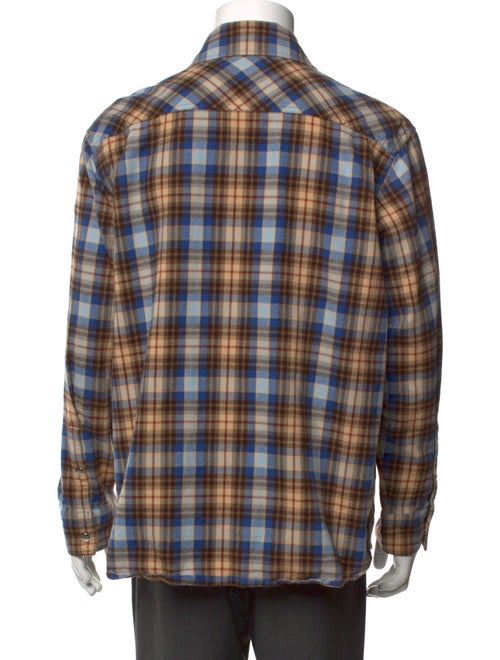 Moncler Plaid Print Long Sleeve Shirt