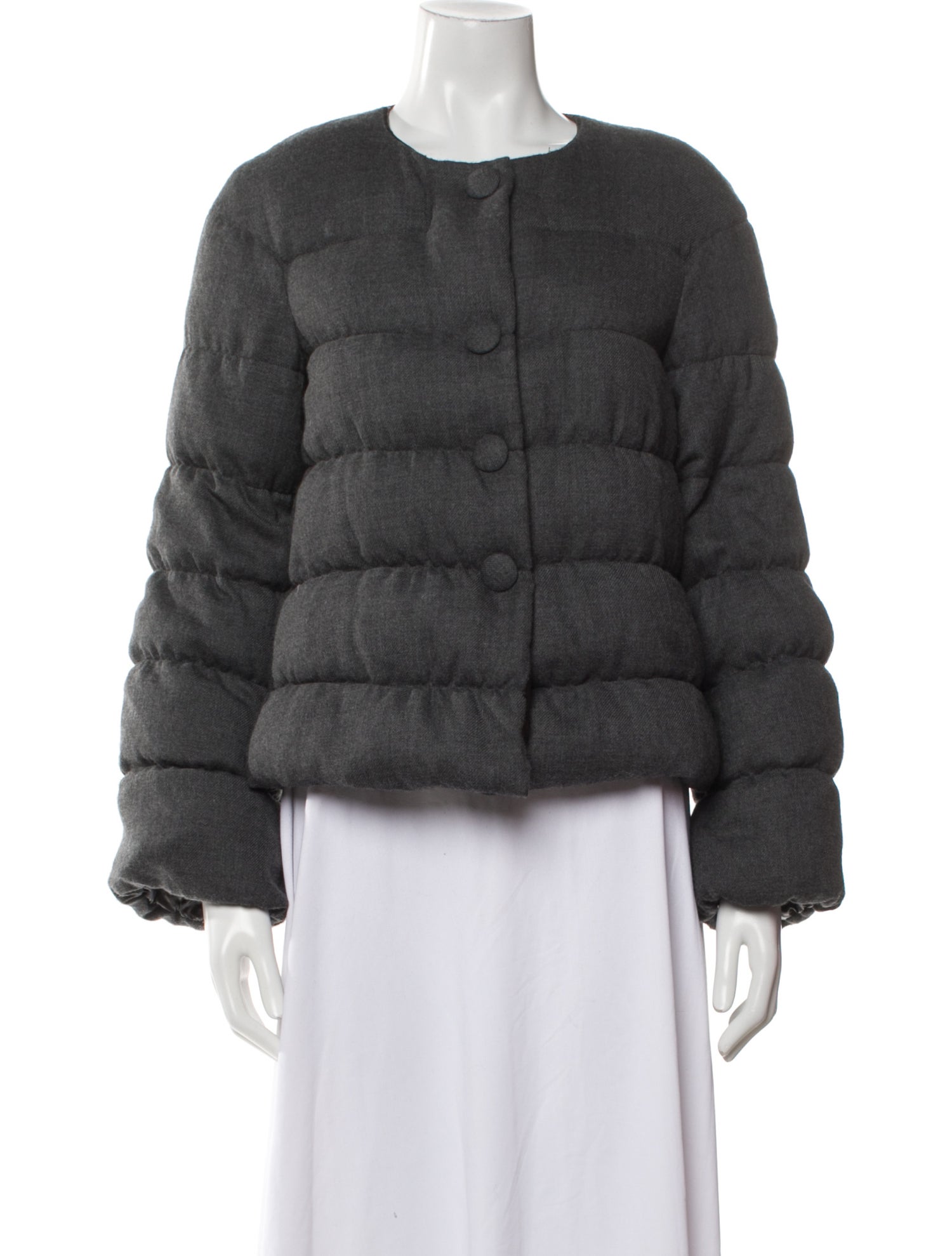 Moncler Wool Faux Fur Jacket